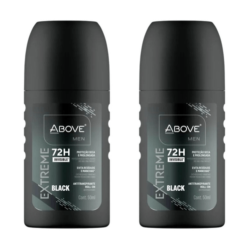 Kit c/2 Unidades de Desodorante Rollon Above 50ml Extreme Black Kit c/2 Unidades de Desodorante Rollon Above 50ml Extreme Black