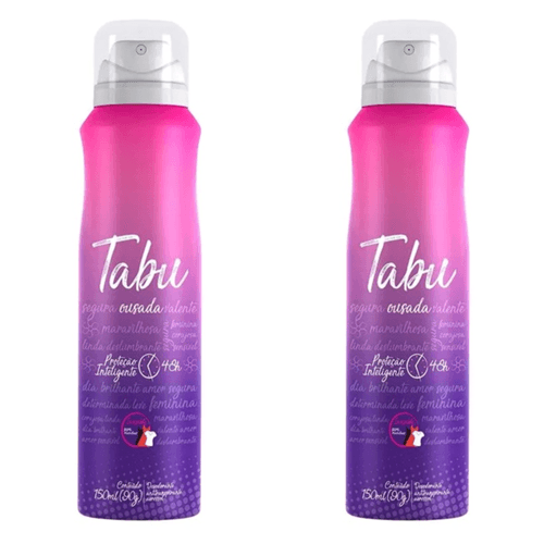 Kit c/2 Unidades de Desodorante Aerosol Tabu 150ml Ousada