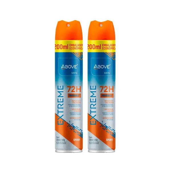 Kit c/2 Unidades de Desodorante Aerosol Above 72H 200ml Extreme Sport