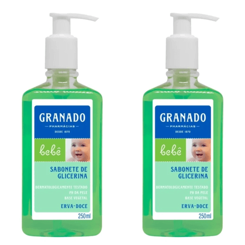 Kit c/2 Sabonetes Líquido Infantil Granado Bebê 250ml Erva Doce Kit c/2 Sabonetes Líquido Infantil Granado Bebê 250ml Erva Doce