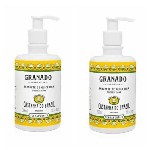 Kit c/2 Sabonetes Líquido Granado Terrapeutics 300ml Castanha Brasil