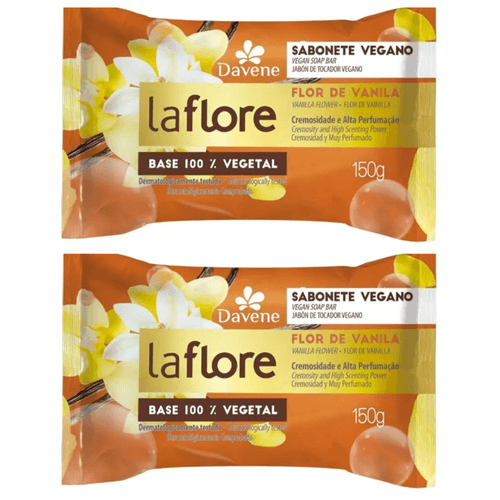 Kit c/2 Sabonetes Davene Laflore Vanila 150g cada