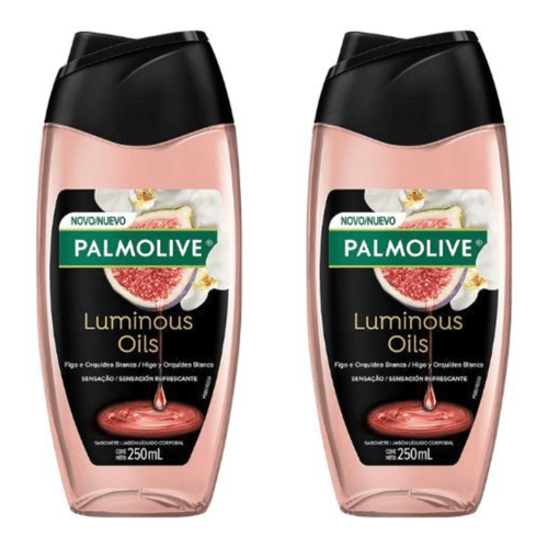 Kit c/2 Sabonete Líquido Palmolive Luminous Oil Figo e Orquidea 250ml Kit c/2 Sabonete Líquido Palmolive Luminous Oil Figo e Orquidea 250ml