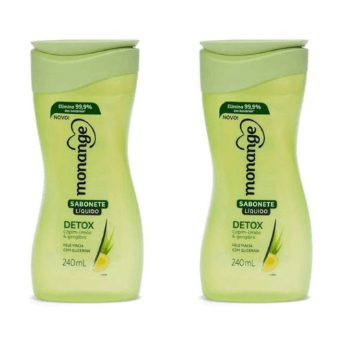 Kit c/2 Sabonetes Liquido Monange 240ml Detox Kit c/2 Sabonetes Liquido Monange 240ml Detox