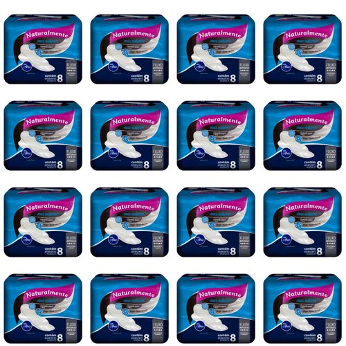 Kit c/16 Absorvente Nat Max Noturno S/Abas c/8 Unidades cada