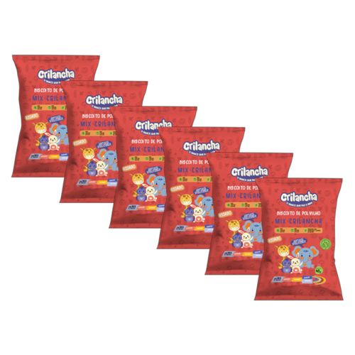 Kit 6X: Biscoito de Polvilho Mix Vegano Orgânico Crilancha 40g Kit 6X: Biscoito de Polvilho Mix Vegano Orgânico Crilancha 40g
