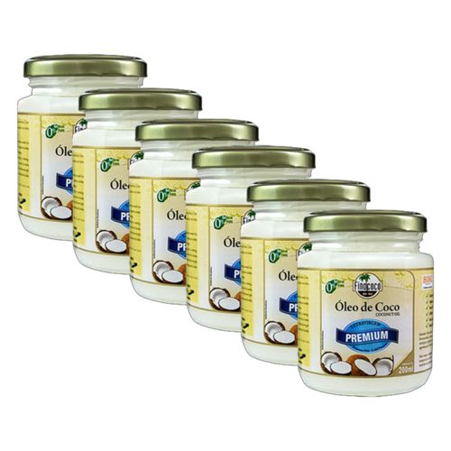 Kit 6X: Óleo de Coco Extra Virgem Finococo 200ml