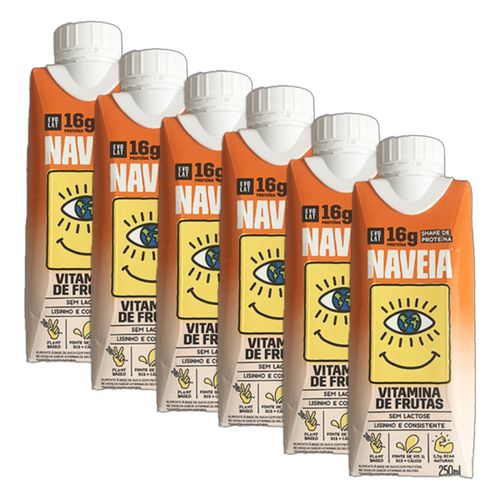 Kit 6X: Shake Proteico Vegano Vitaminas de Frutas Naveia 250ml Kit 6X: Shake Proteico Vegano Vitaminas de Frutas Naveia 250ml