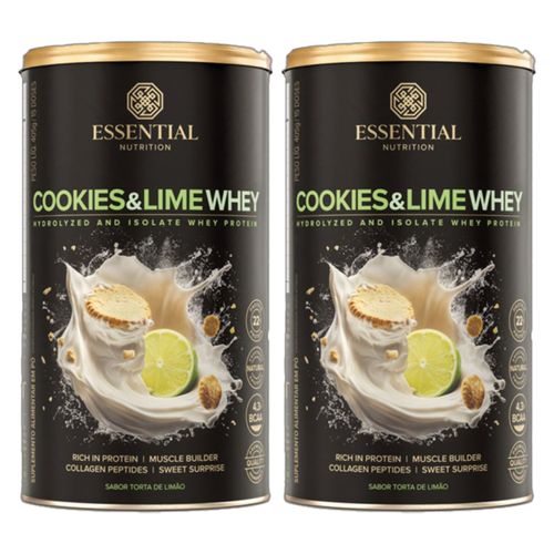 Kit 2X: Cookies & Lime Whey Essential Nutrition 405g