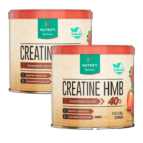 Kit 2X: Creatine HMB Morango Nutrify 300g Kit 2X: Creatine HMB Morango Nutrify 300g