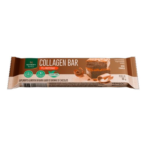 Barra de Proteína Collagen Bar Brownie de Chocolate Nutrify 50g Barra de Proteína Collagen Bar Brownie de Chocolate Nutrify 50g