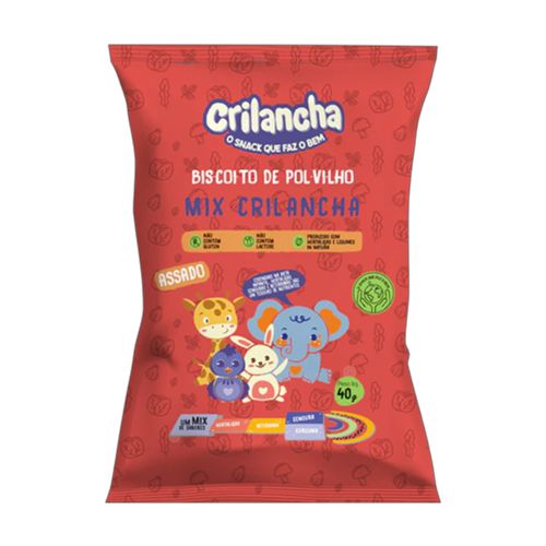 Biscoito de Polvilho Mix Vegano Orgânico Crilancha 40g Biscoito de Polvilho Mix Vegano Orgânico Crilancha 40g