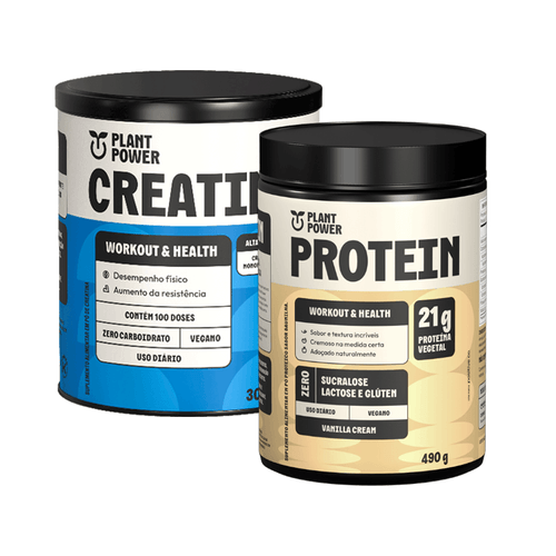 Kit Creatina Monohidratada e Proteína Baunilha Plant Power Kit Creatina Monohidratada e Proteína Baunilha Plant Power