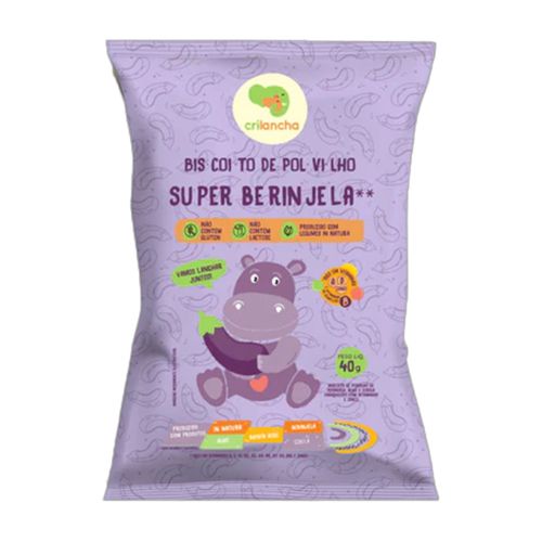 Biscoito de Polvilho Super Berinjela Vegano Crilancha 40g Biscoito de Polvilho Super Berinjela Vegano Crilancha 40g