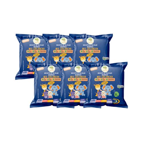Kit 6X: Biscoito de Polvilho Mix Vegano Orgânico Crilancha 20g Kit 6X: Biscoito de Polvilho Mix Vegano Orgânico Crilancha 20g