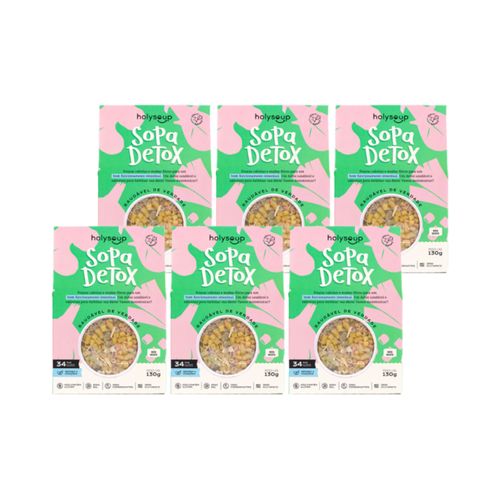 Kit 6X: Sopa Detox Sem Glúten Holysoup 130g Kit 6X: Sopa Detox Sem Glúten Holysoup 130g
