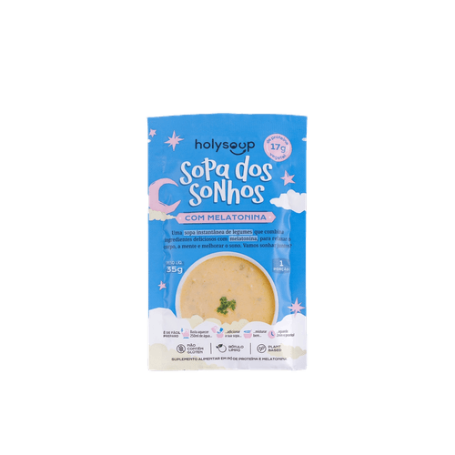 Sopa dos Sonhos com Melatonina Sachê Holysoup 35g Sopa dos Sonhos com Melatonina Sachê Holysoup 35g