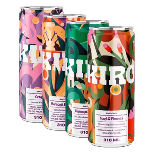 Kit 4 Kiro: Gengibre, Maracujá, Cupuaçu, Maçã