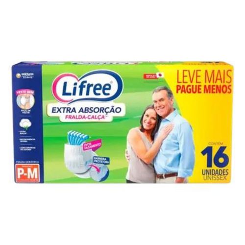 Kit 4 Fraldas Calca Geriatrica Extra Abs [P/M] 16 Unidades cada