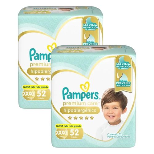 Kit 2 Fraldas Pampers Pc Xxxg 52 Unidades cada Kit 2 Fraldas Pampers Pc Xxxg 52 Unidades cada