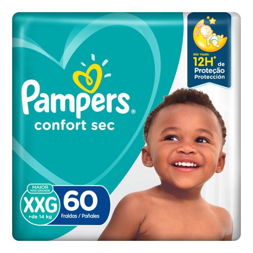 Kit 2 Fraldas Pampers Confort Sec XXG 60 Unidades cada Kit 2 Fraldas Pampers Confort Sec XXG 60 Unidades cada