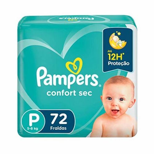 Kit 4 Fraldas Pampers Confort Sec Com 72 Unidades cada P