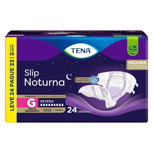 Kit 4 Fraldas Geriátrica Tena Slip Noturna Tamanho G c/24 Unidades cada Kit 4 Fraldas Geriátrica Tena Slip Noturna Tamanho G c/24 Unidades cada
