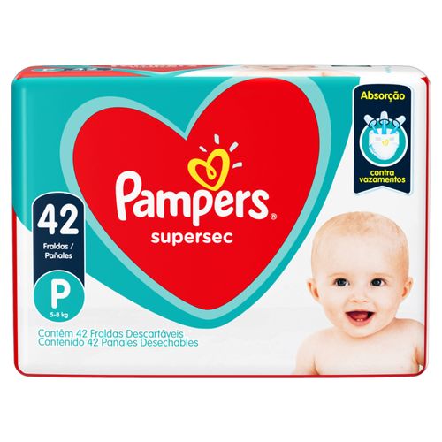 Kit 2 Fraldas Pampers Ss Mega P c/42 Unidades cada Kit 2 Fraldas Pampers Ss Mega P c/42 Unidades cada