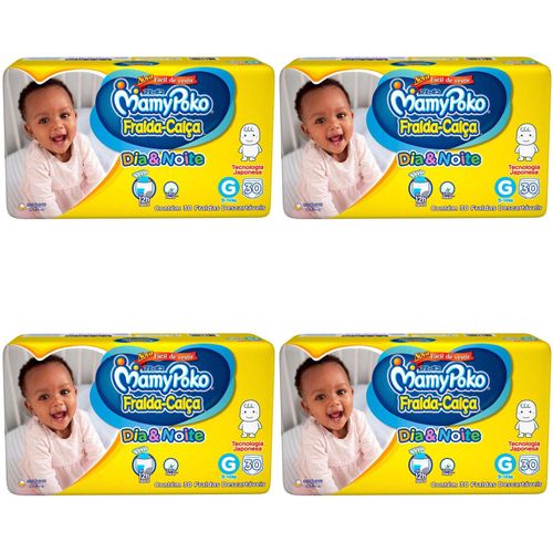 Kit 4 Fraldas Calça Mamypoko Dia e Noite G 30 Unidades cada Kit 4 Fraldas Calça Mamypoko Dia e Noite G 30 Unidades cada