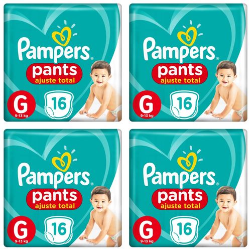 Kit 4 Fraldas Confortsec Pants ”G” Pampers Simples c/16 Unidades cada Kit 4 Fraldas Confortsec Pants ”G” Pampers Simples c/16 Unidades cada