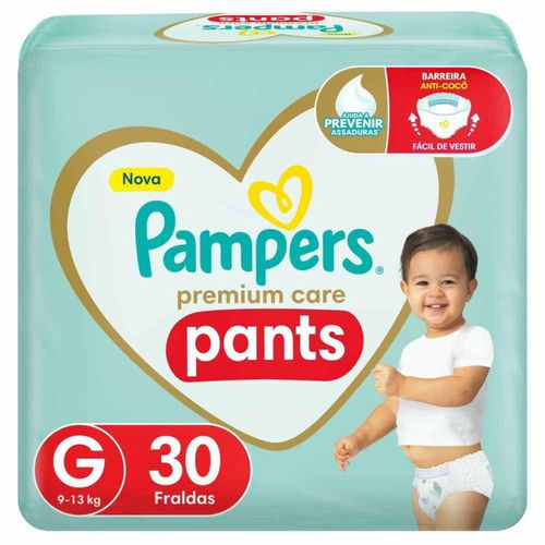 Kit 2 Fraldas Infantil Pampers Premium Care Pants Tamanho G c/30 Unidades cada