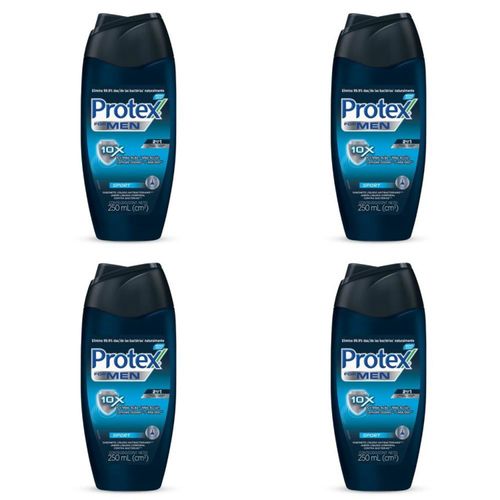 Kit c/4 Sabonete Líquido Protex Men Sports 250ml