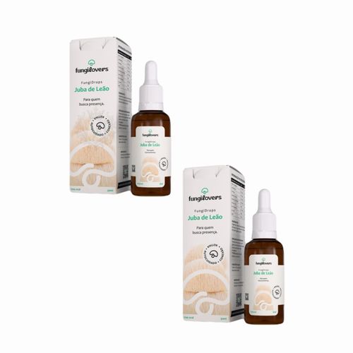 2x Extrato Juba De Leão- Hericium Erinaceus- Lions Mane-30ML Sem Sabor