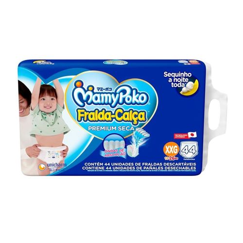 Kit 4 Fraldas Calça MamyPoko Super Seca Tamanho XXG 48 Unidades cada Descartáveis