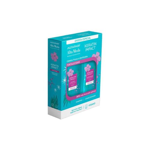 Shampoo + Condicionador Alta Moda 300ml + 300ml Keratin Impact Shampoo + Condicionador Alta Moda 300ml + 300ml Keratin Impact