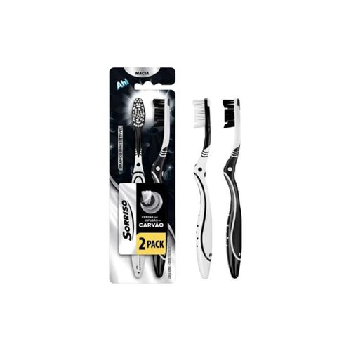 Escova De Dentes Sorriso Carvão 2 Unidades