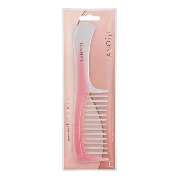 Pente de Cabelo Lanossi Rosa Largo