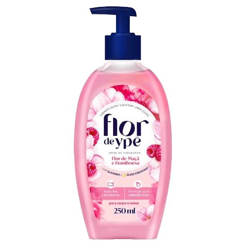Kit c/9 Sabonete Líquido Flor De Ype 250ml Flor De Macã E Framboesa Kit c/9 Sabonete Líquido Flor De Ype 250ml Flor De Macã E Framboesa