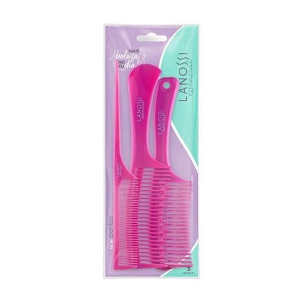 Kit De Pentes Essencial Roxo C/3 Lanossi Simples