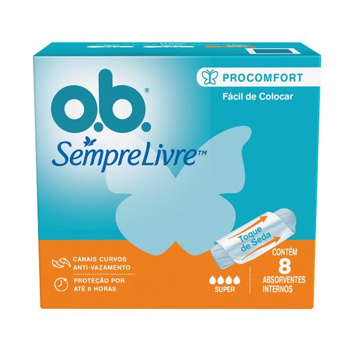 Kit c/9 Absorvente Interno Ob Procomfort Super 8 Unidades