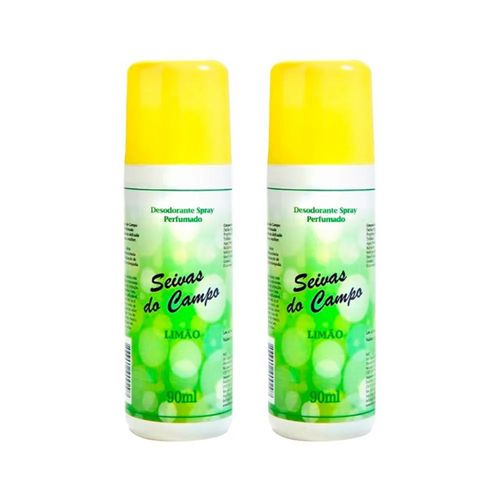 Kit c/2 Unidades de Desodorante Spray Seivas Do Campo 90ml Limão