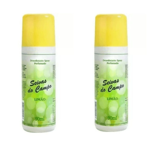 Kit c/2 Unidades de Desodorante Spray Seivas Do Campo 90ml Limão