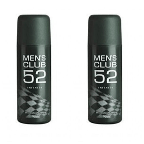 Kit c/2 Unidades de Desodorante Spray Mens Club 52 90ml Infinity Kit c/2 Unidades de Desodorante Spray Mens Club 52 90ml Infinity