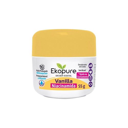 Kit c/2 Unidades de Desodorante Creme Ekopure 55g Vanila