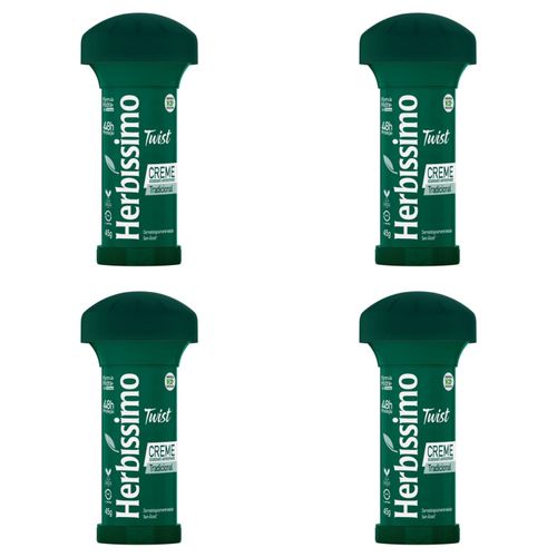 Kit c/4 Unidades de Desodorante Creme Twist Herbissimo 45g