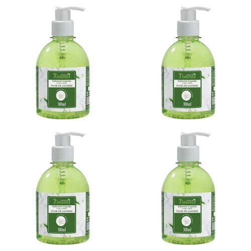 Kit c/4 Sabonetes Líquido Seivas da Natureza 300ml Flor de Jasmim 300ml cada Kit c/4 Sabonetes Líquido Seivas da Natureza 300ml Flor de Jasmim 300ml cada