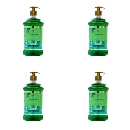 Kit c/4 Sabonetes Líquido Harrop 1L Menta E Cidreira