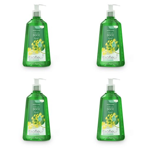 Kit c/4 Sabonetes Líquido Biofleur Erva Doce 500ml cada Kit c/4 Sabonetes Líquido Biofleur Erva Doce 500ml cada