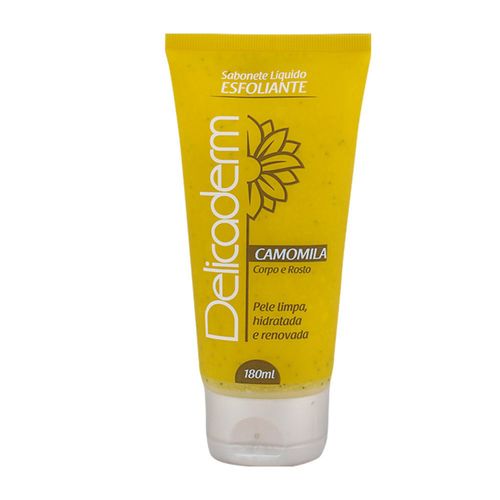Kit c/4 Sabonete Líquido Delicaderm Esfoliante Camomila 180ml