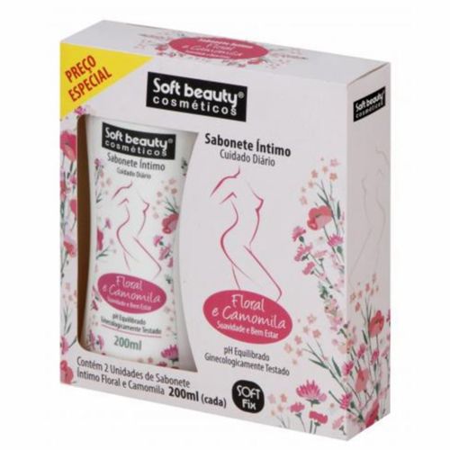Kit c/4 Kit Sabonete Líquido Intimo Soft Beauty 2x200ml Floral Kit c/4 Kit Sabonete Líquido Intimo Soft Beauty 2x200ml Floral